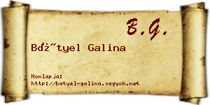 Bátyel Galina névjegykártya
